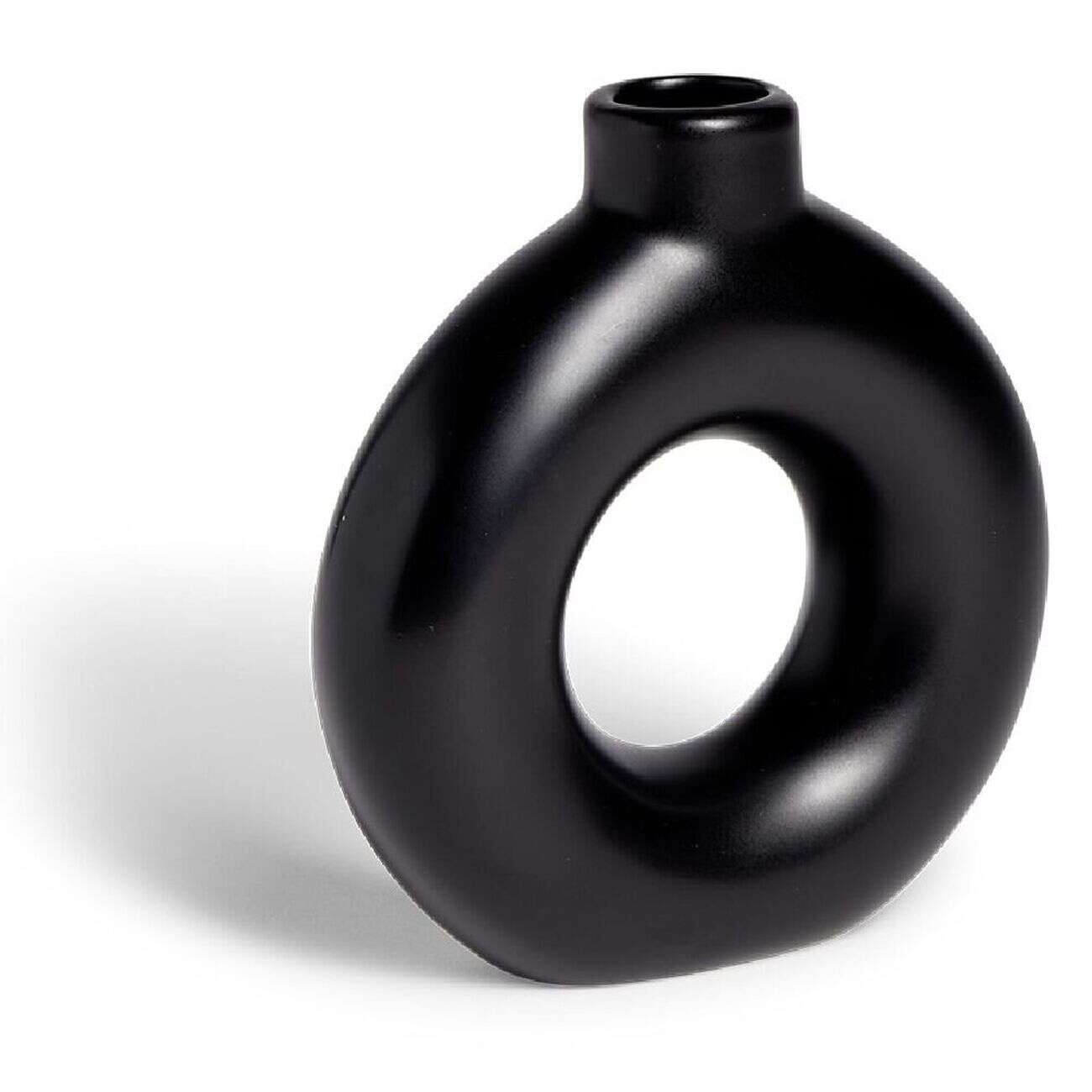 Vase céramique noir H15cm