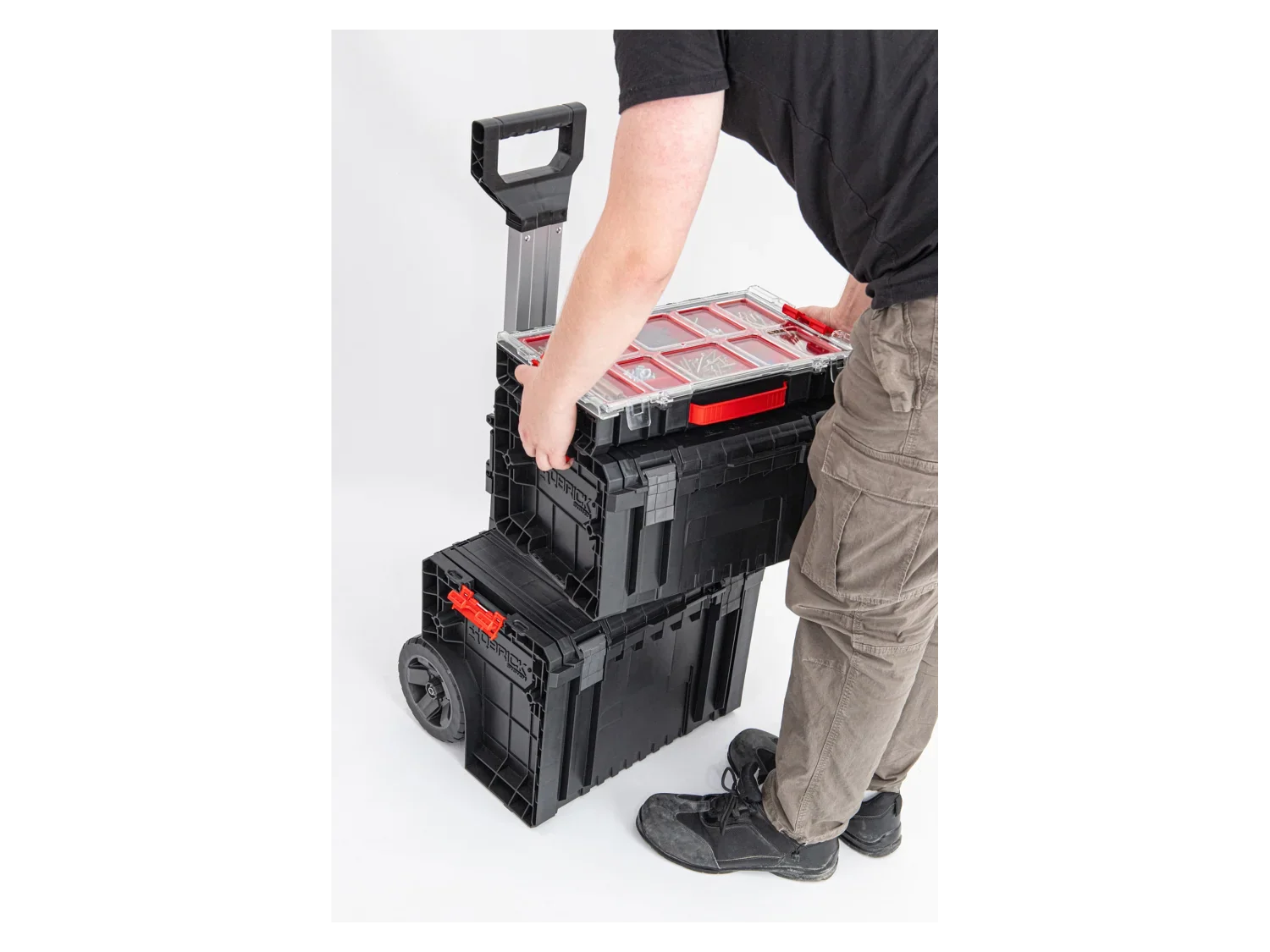 Qbrick System Kit caisse  outils sur roulettes, 3 pices