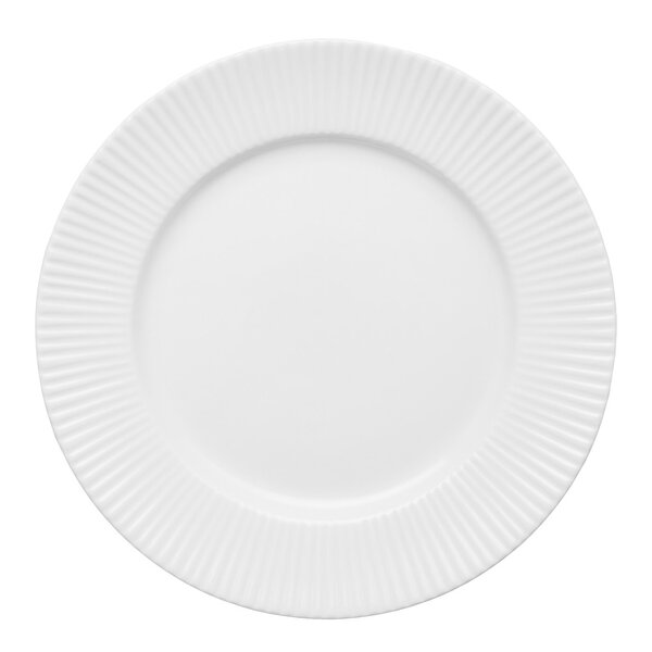 Groovy asjett 19 cm hvitt porselen