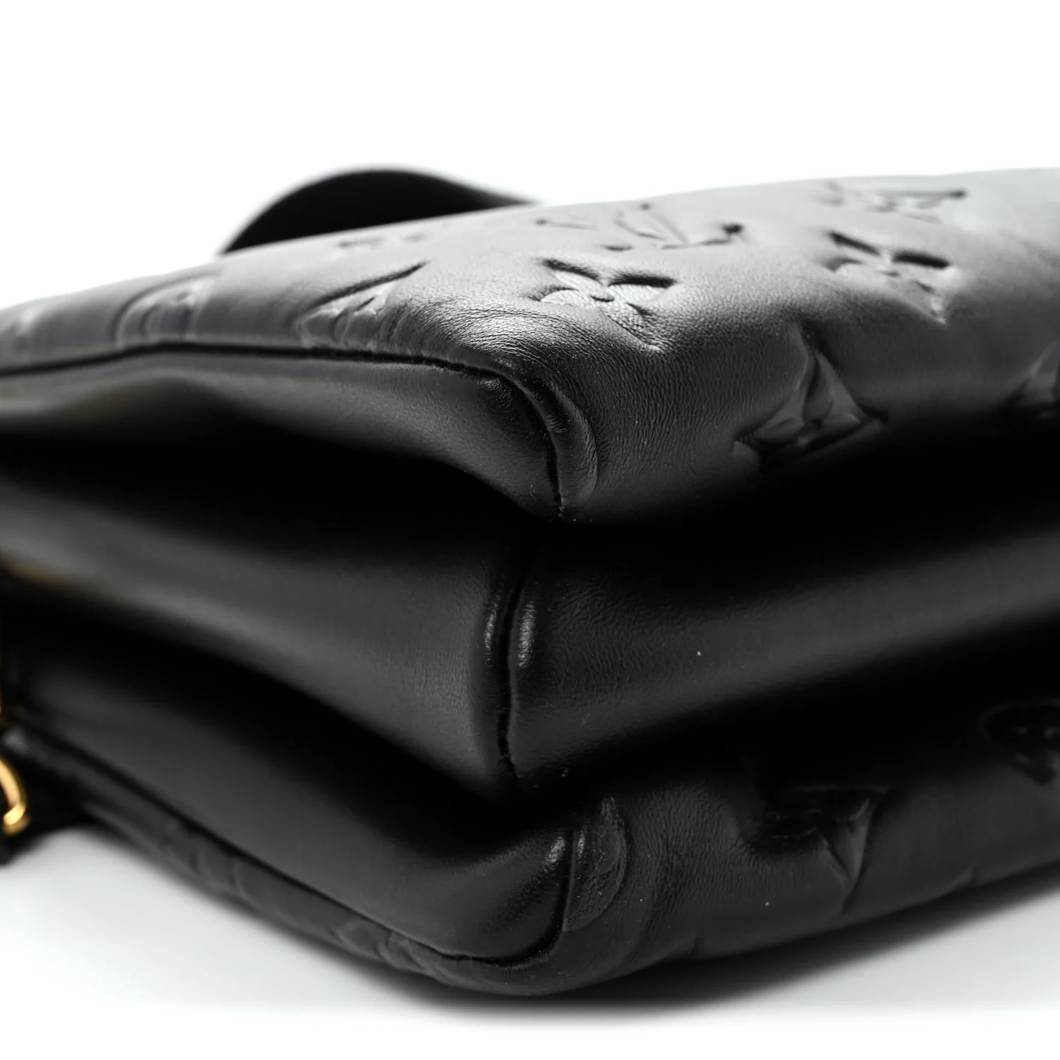 Lambskin Embossed Monogram Coussin PM Black