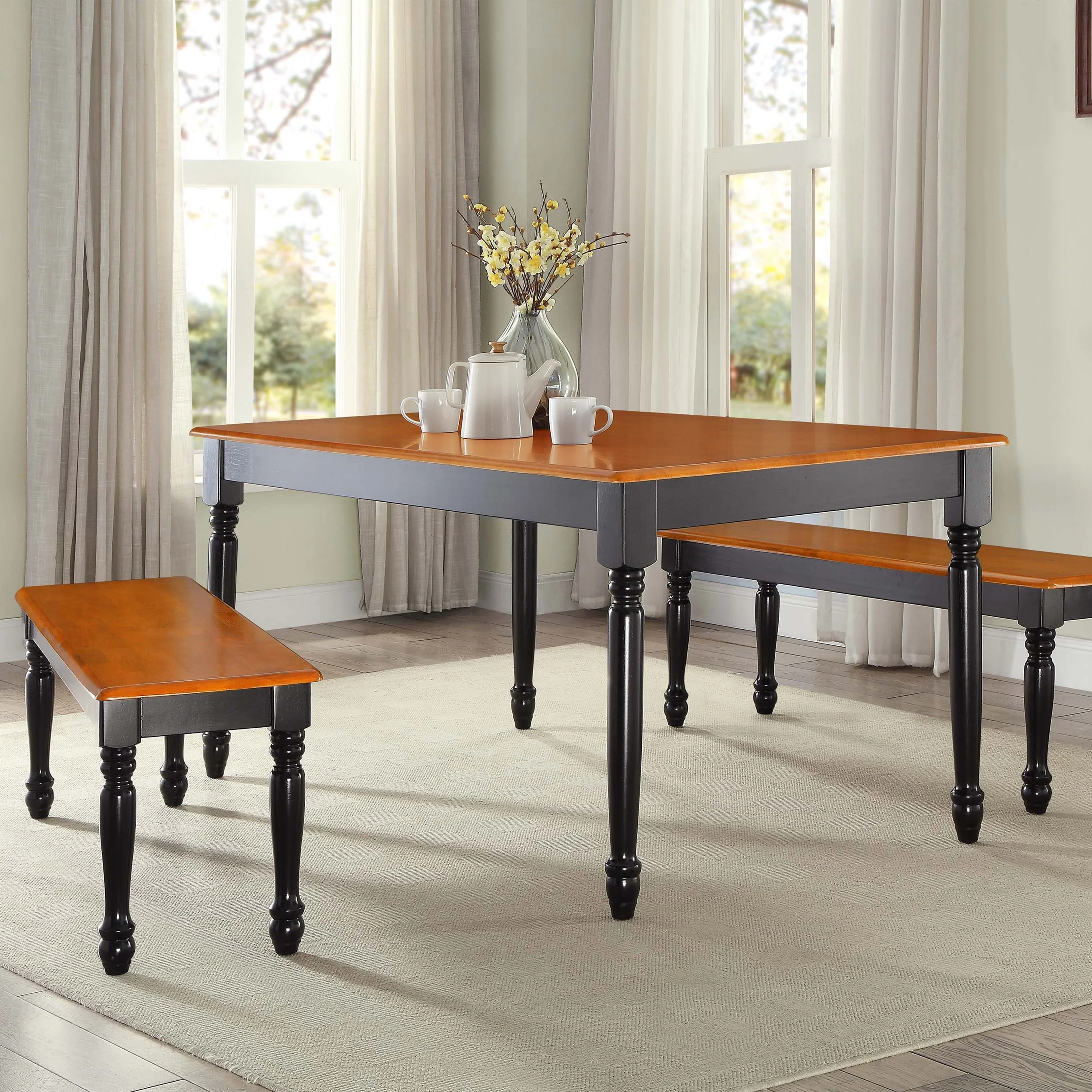 Better Homes and Gardens Autumn Lane Farmhouse Dining Table, Multiple Finishes