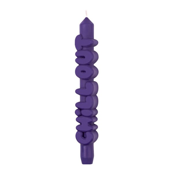 3D kronelys 23 cm CHILL OUT indigo