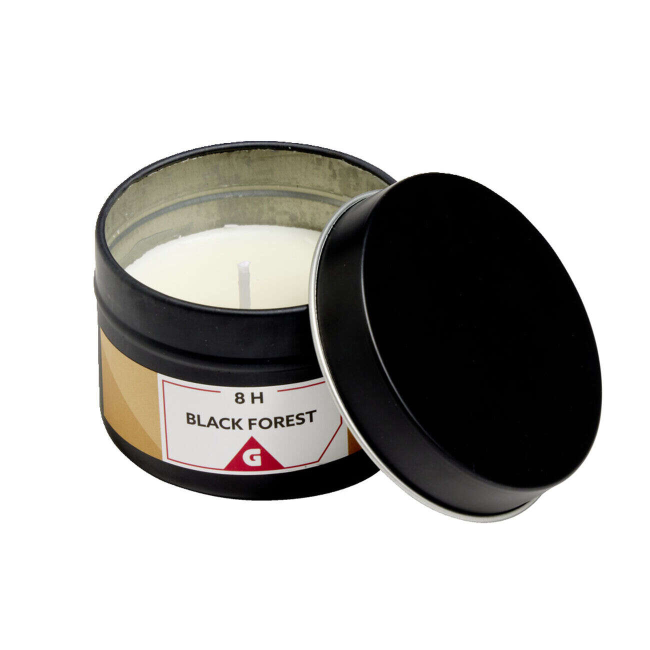 Bougie dans pot métal noir - Forêt noire