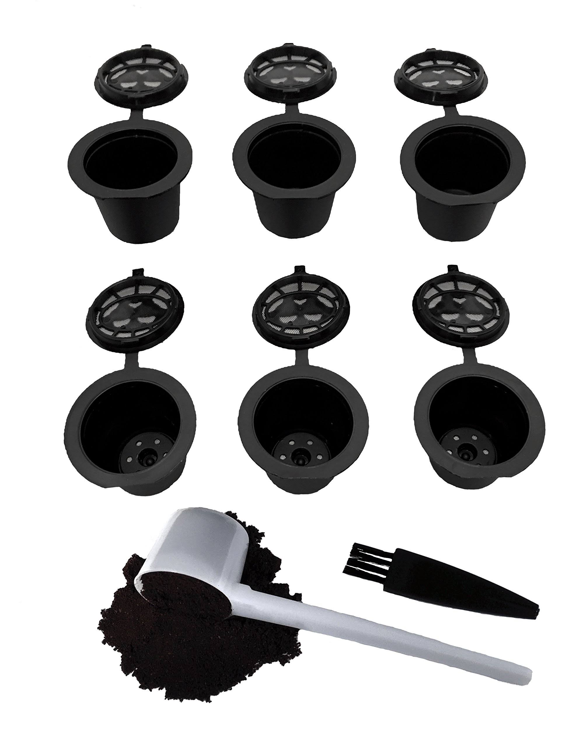 Reusable Nespresso Capsules - 6 Pack - Refillable Pods for Nespresso Machines
