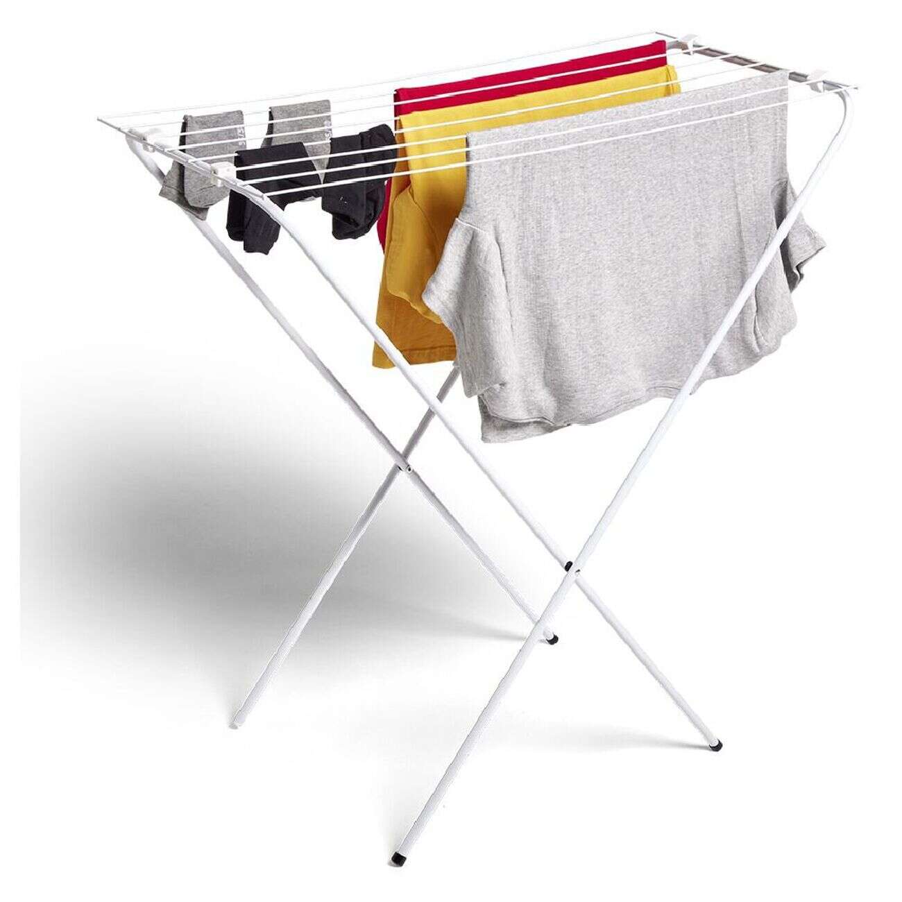 Séchoir 7m d'étendage acier blanc 79x40xH81cm