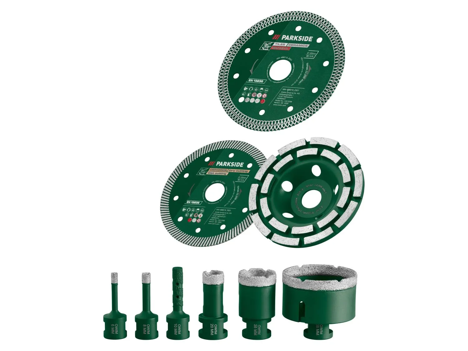 PARKSIDE Coffret  outils pour carrelage, 9 pices