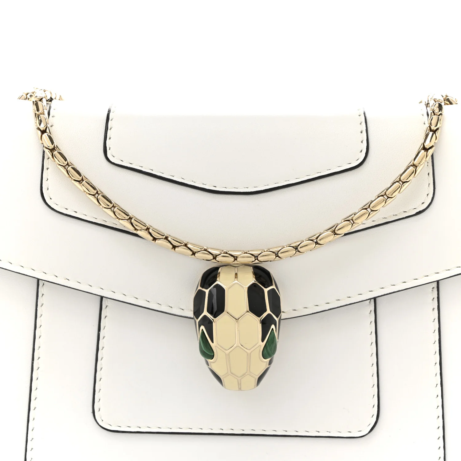 Calfskin Small Serpenti Forever Crossbody Bag White Agate