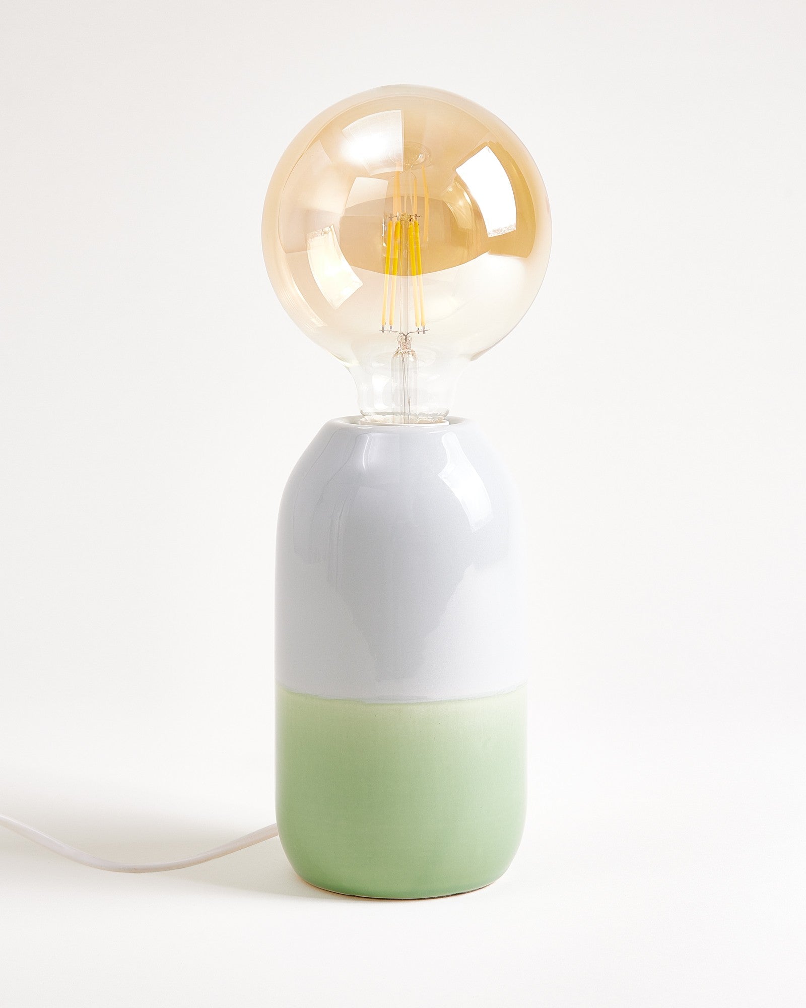 FAROL - CERAMIC LAMP LIGHT BLUE SAGE