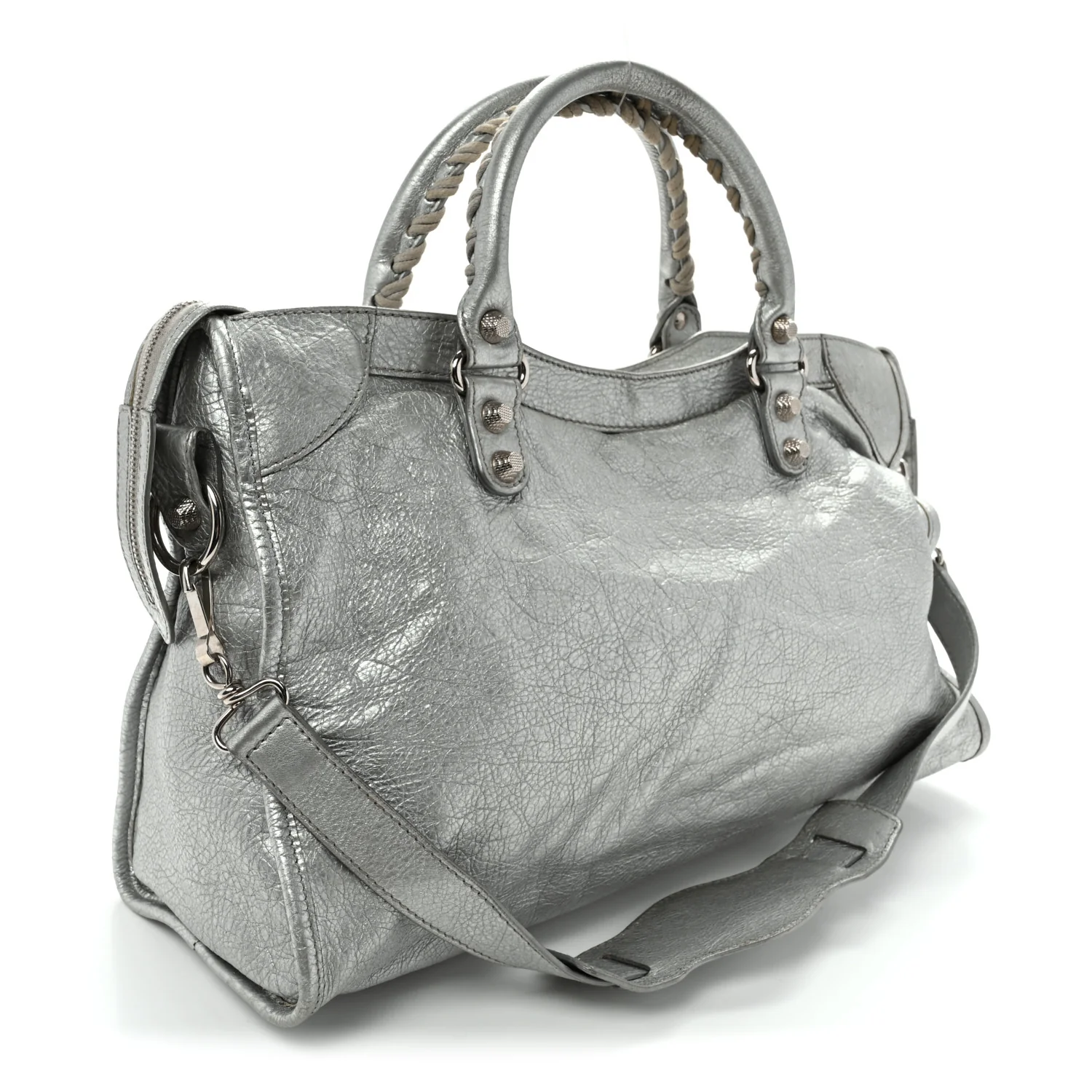 Metallic Agneau Giant 12 Silver Hardware City Gris Aluminum