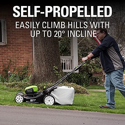 Pro 80V 21-Inch Brushless Self-Propelled Lawn Mower, 4Ah Battery Included MO80L410 - Image 3