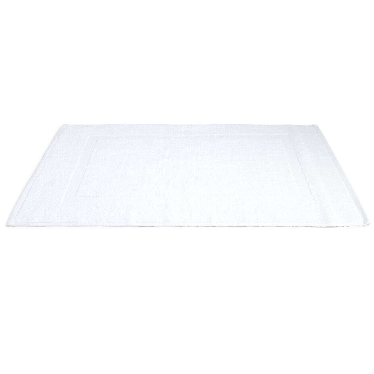 Tapis salle de bain coton blanc 70x40cm