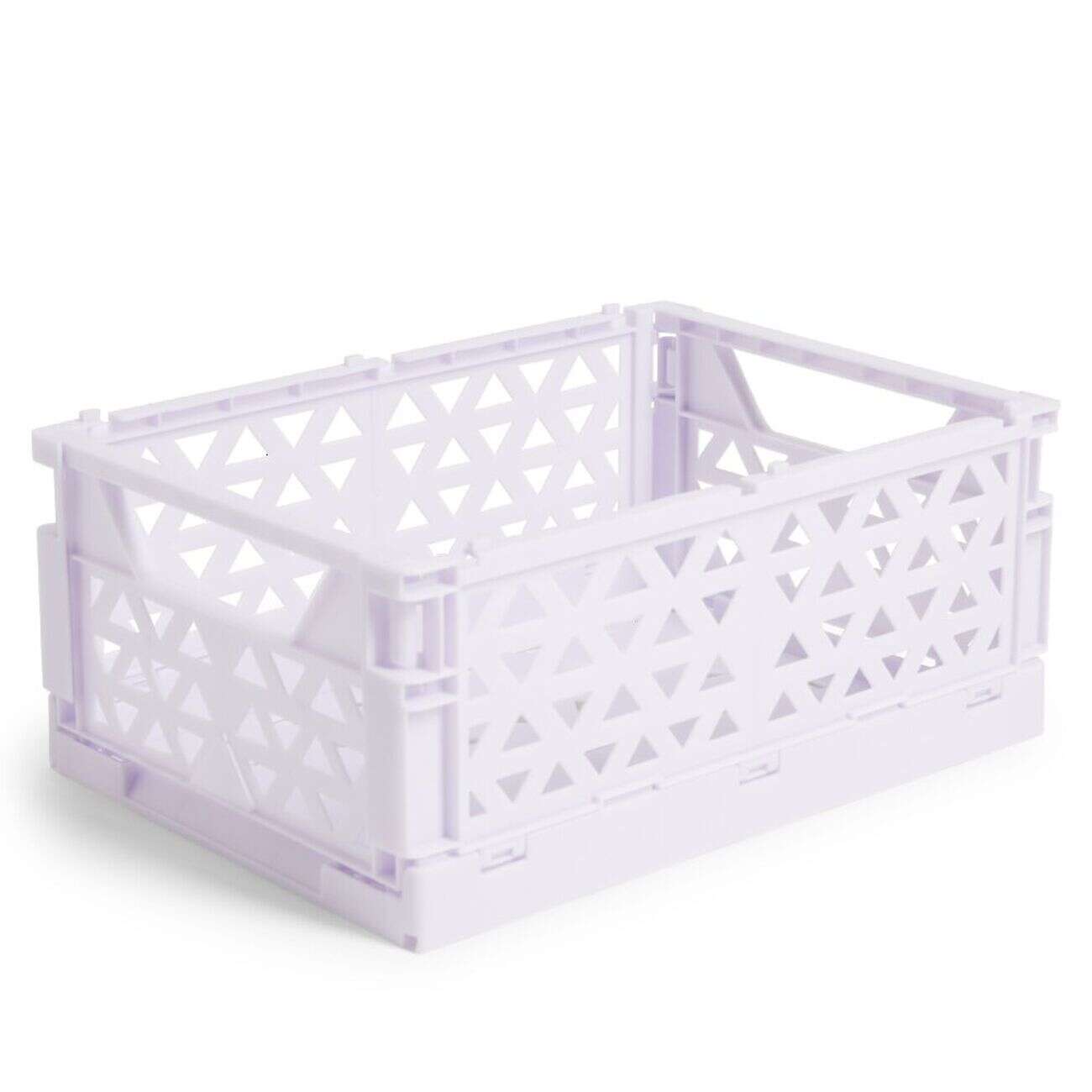 Caisse pliable violet pastel 3,4L - 24x17xH10cm