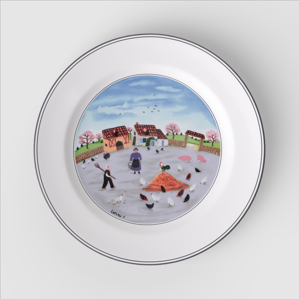 Design Naif Dinner plate - Multi-colored, 10.7'', Premium Porcelain