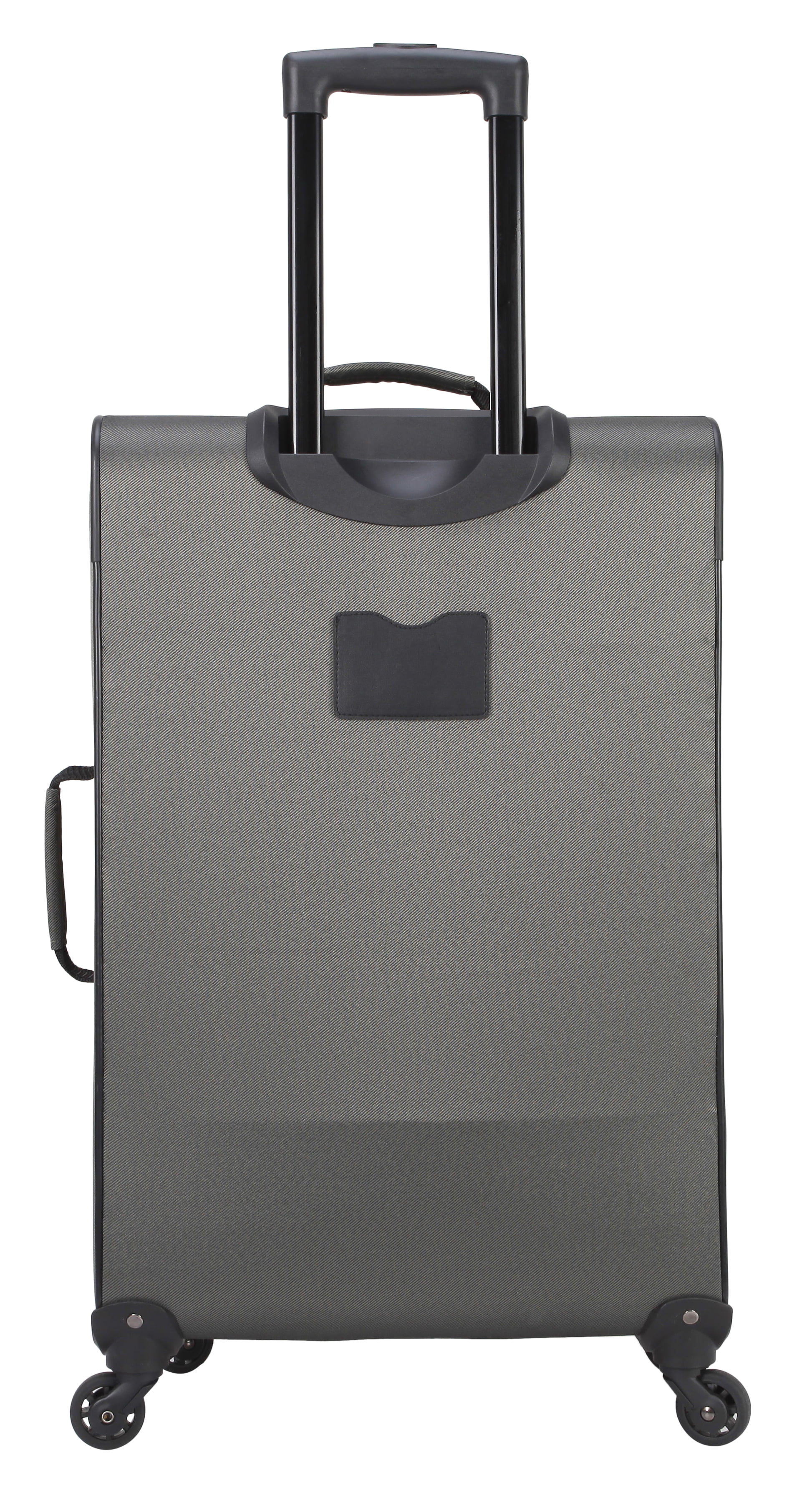 Protege 5 Piece Spinner Luggage Set, Includes 28 in Checked, 24 in Checked Bags, 20 in Carry - on, 15 in Boarding Tote and Matching Utility Bag, All Ages, Grey