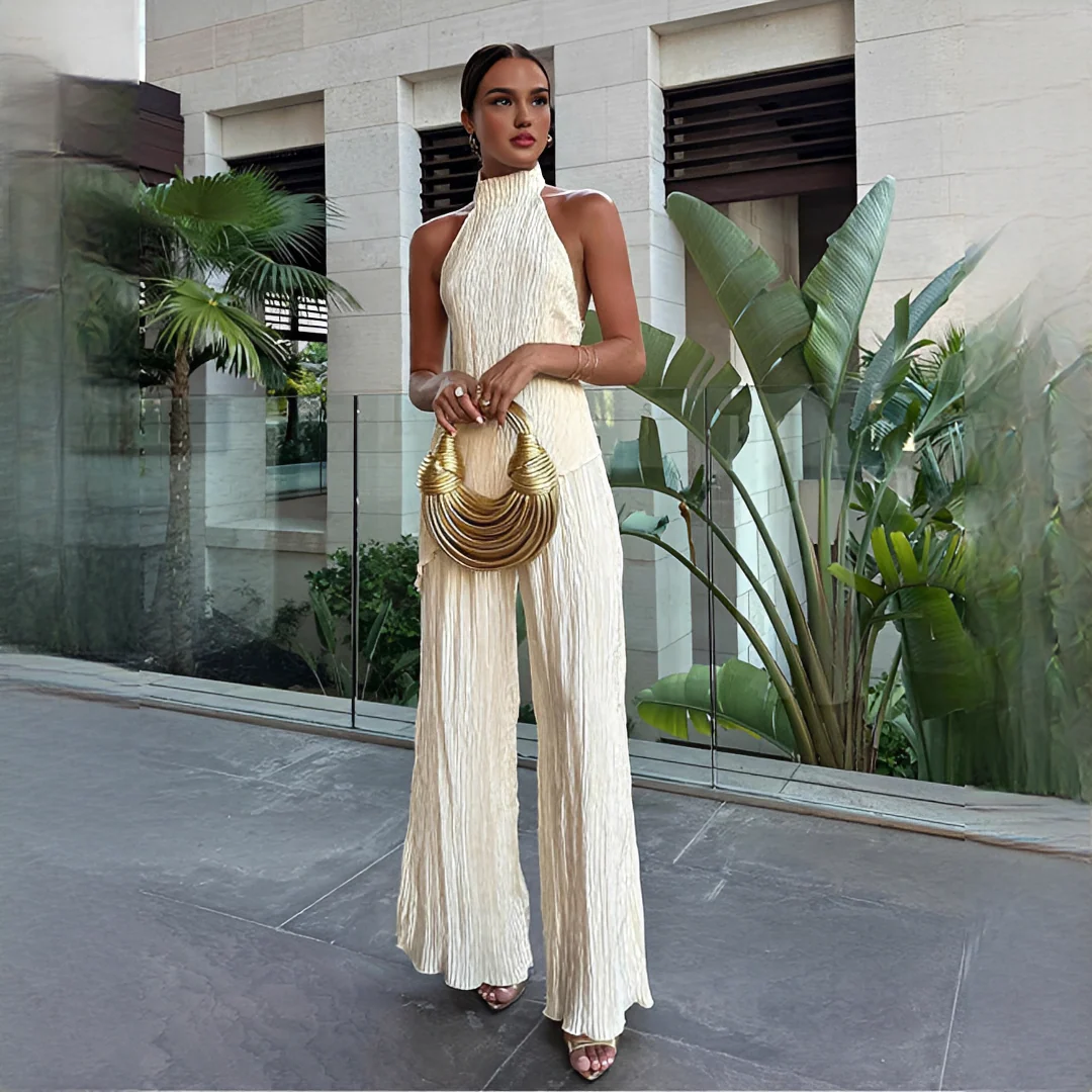 Elvissa - Ensemble élégant avec haut et pantalon large