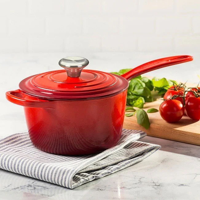 Batterie de cuisine 20 pièces en fonte Signature, poêle de 26 cm, casserole de 1,75 litre avec couvercle