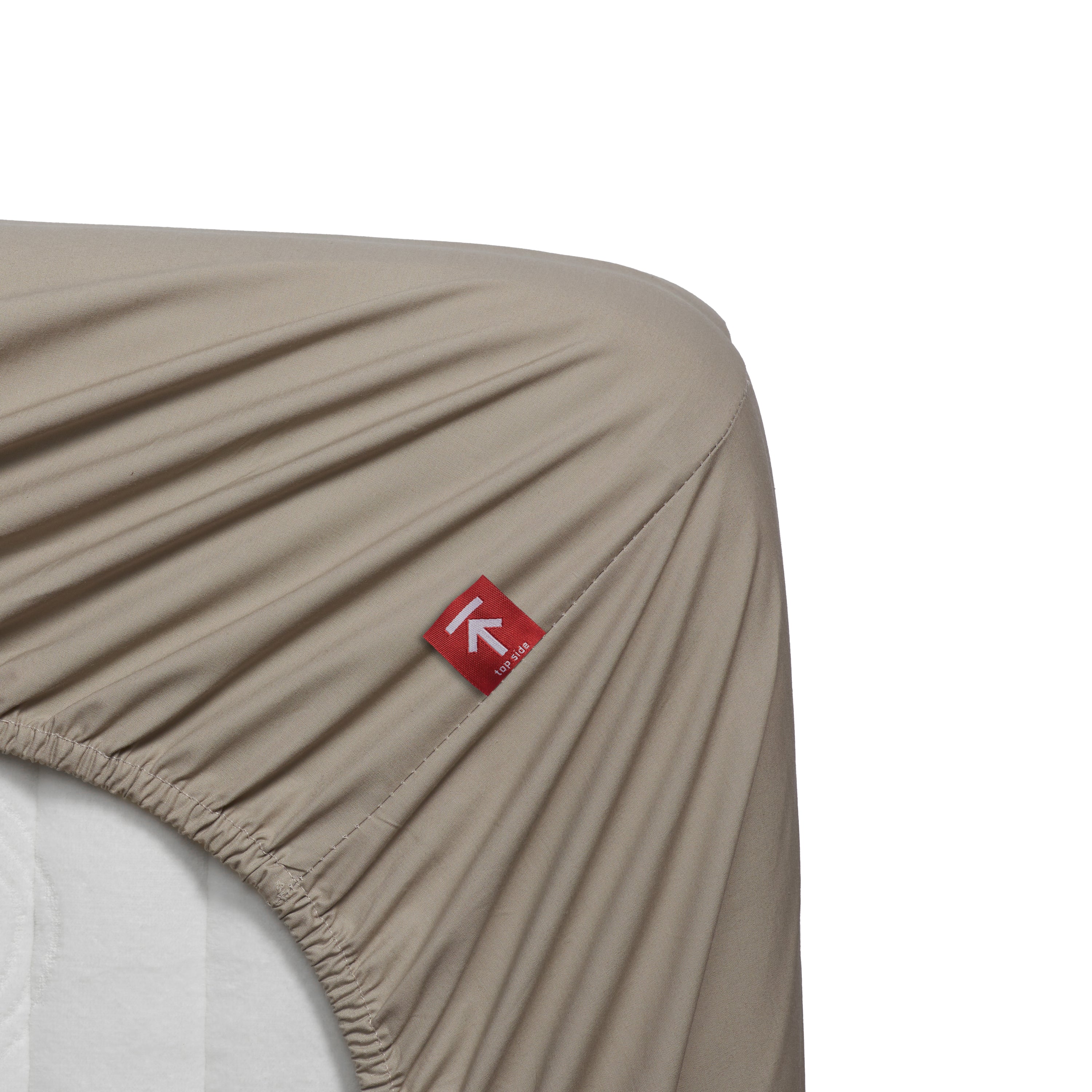 Beddinghouse Percale katoen - Topper Hoeslaken - 160x200 - Zand