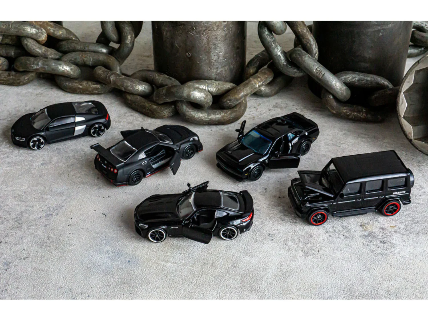 Majorette DICKIE Set de 5 figurines de voitures Black Edition