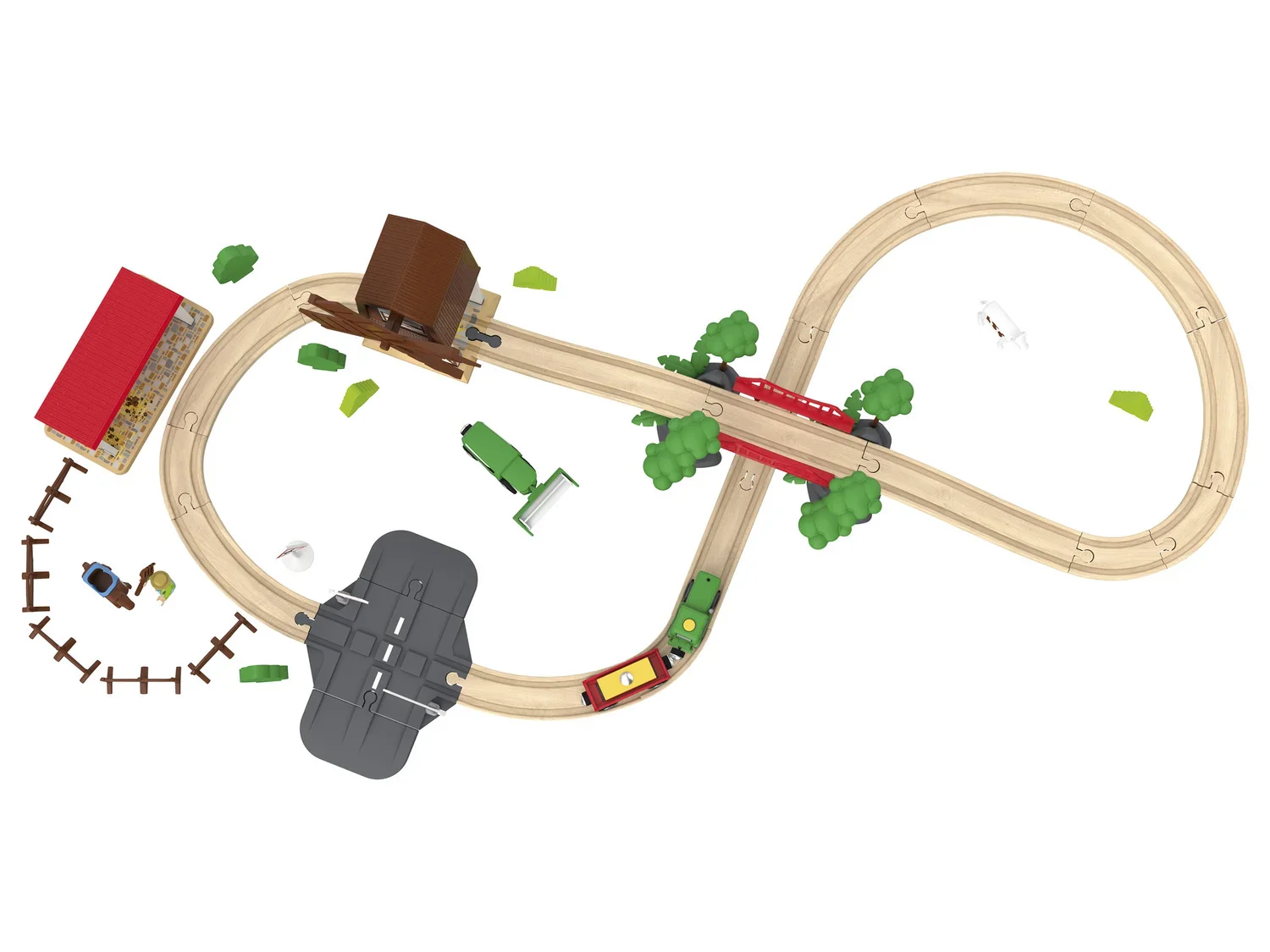 Playtive Set de chemin de fer en bois