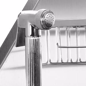 50" Dog Wash Bathtub, Pet Wash Station, Professional Stainless Steel Dog Grooming Tub with Ramp, Faucet, Sprayer, Drain Kit, Right Door