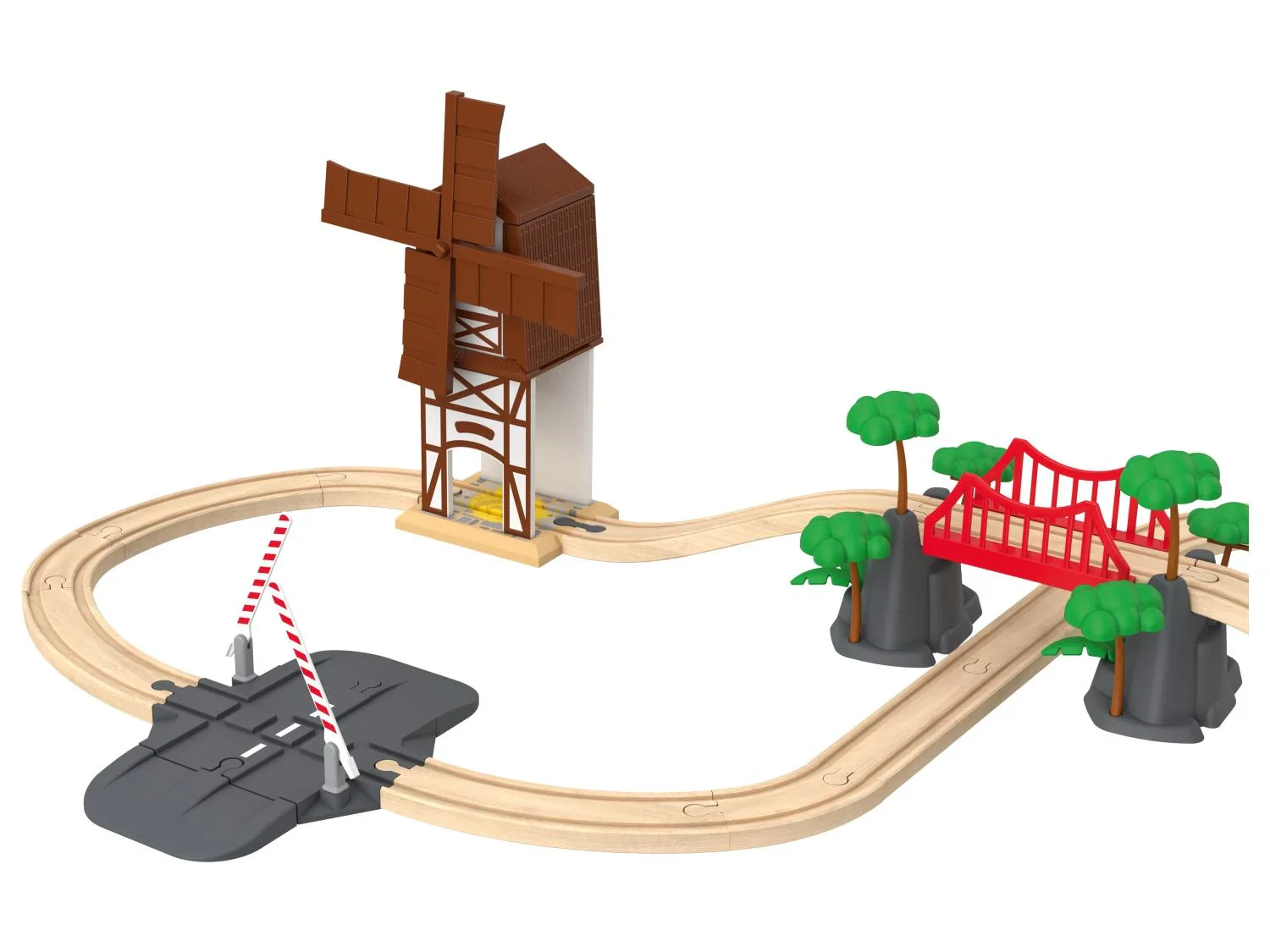 Playtive Set de chemin de fer en bois