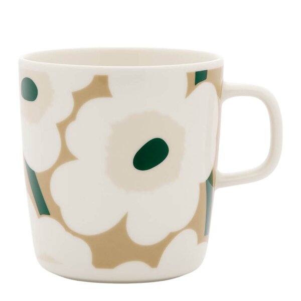 Oiva Unikko krus 40 cl hvit/beige/grønn