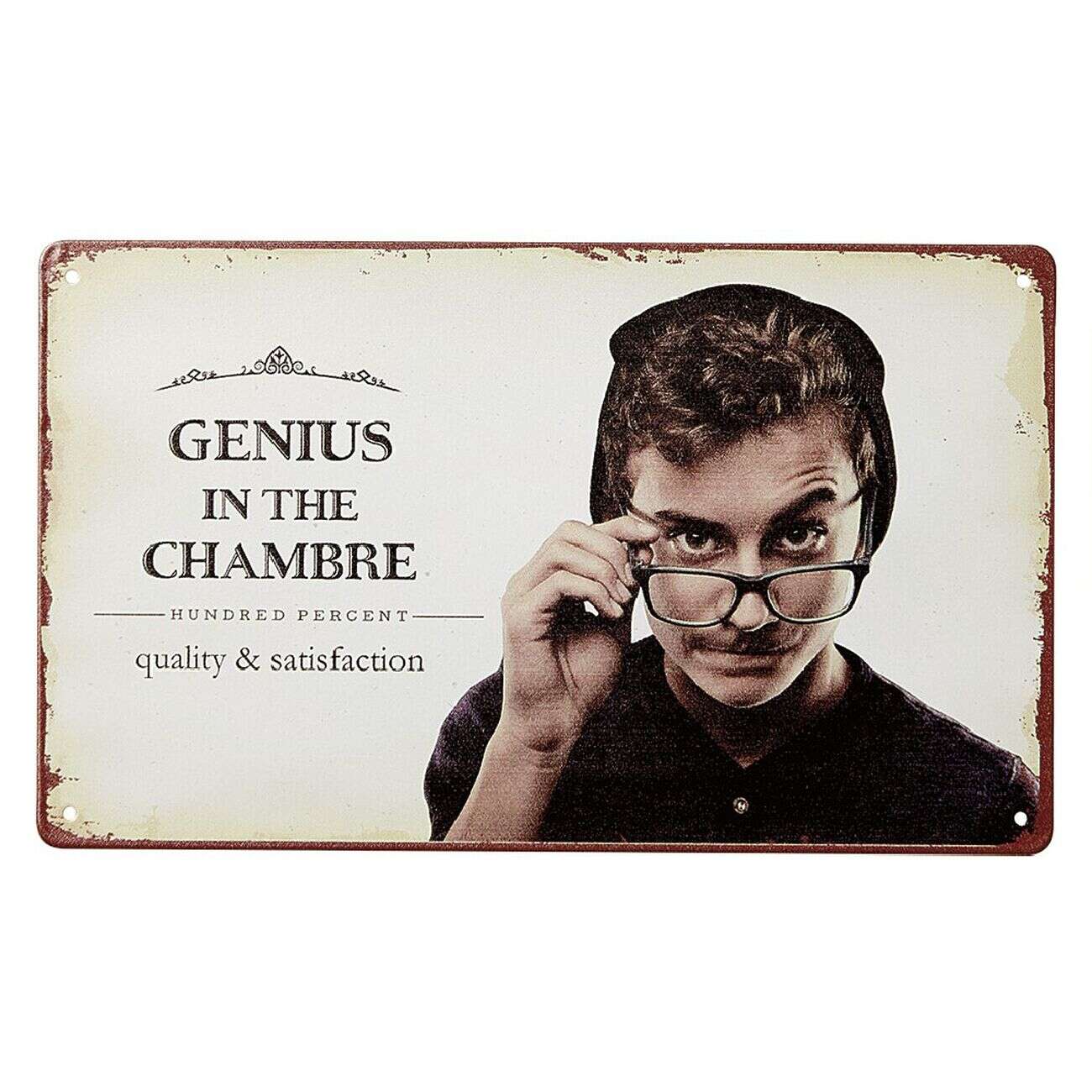 Pancarte décorative pièces de la maison en métal