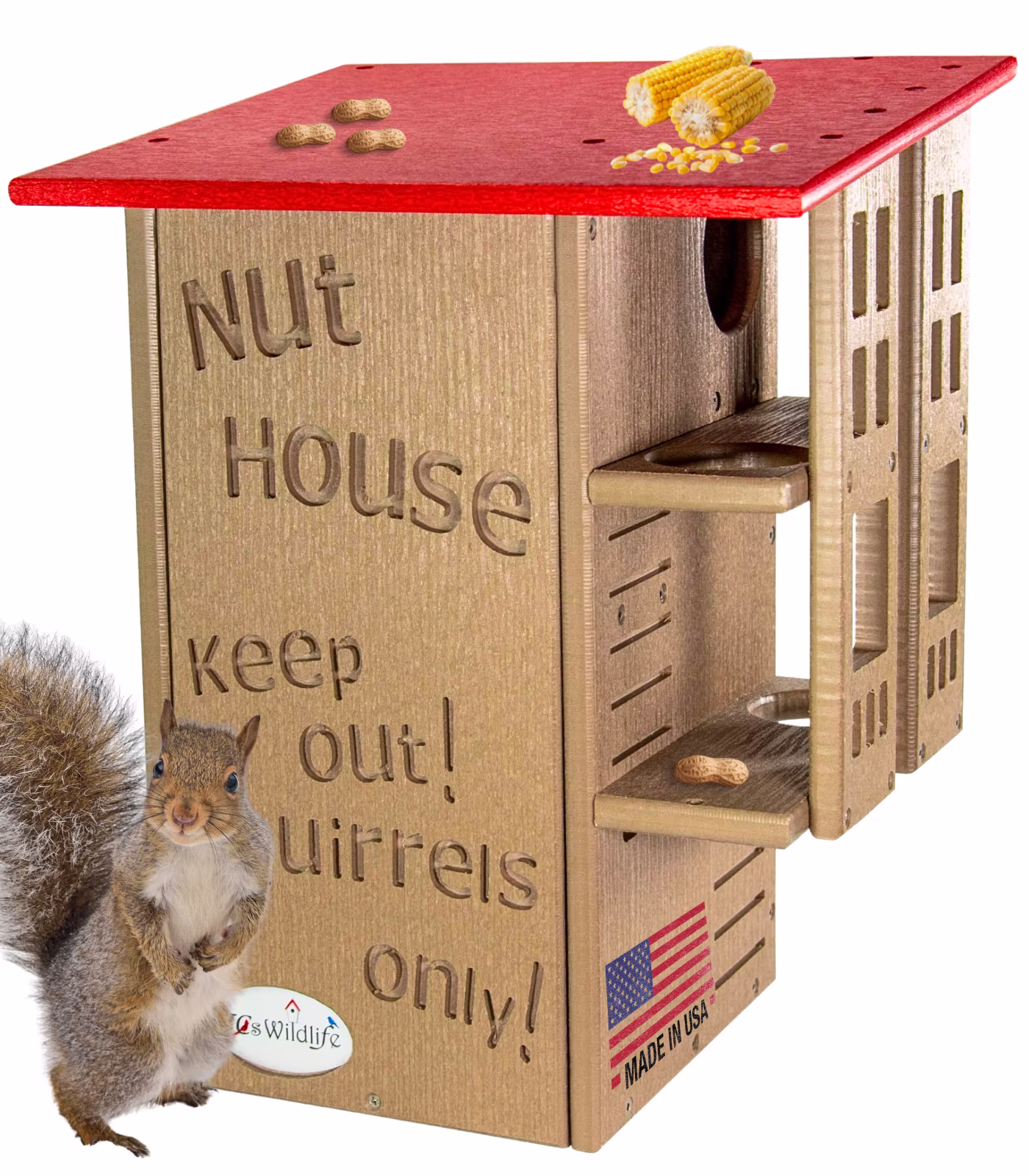 Ultimate Squirrel House Nesting Box (Blue/Gray) A Perfect Home for Squirrels!(Blue/Gray) - Image 7