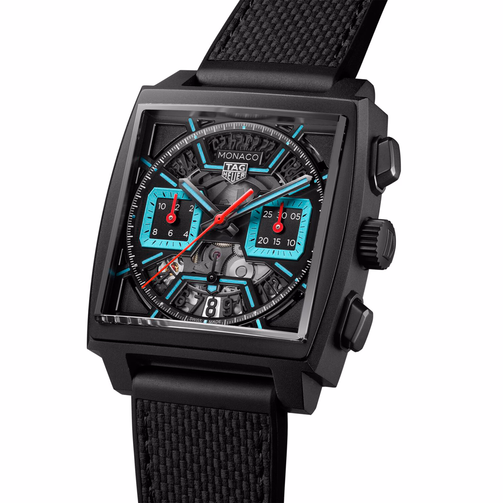 【Super Clone】TAG Heuer Monaco Chronograph 39mm Mens Watch Titanium Turqouise CBL2184.FT6236
