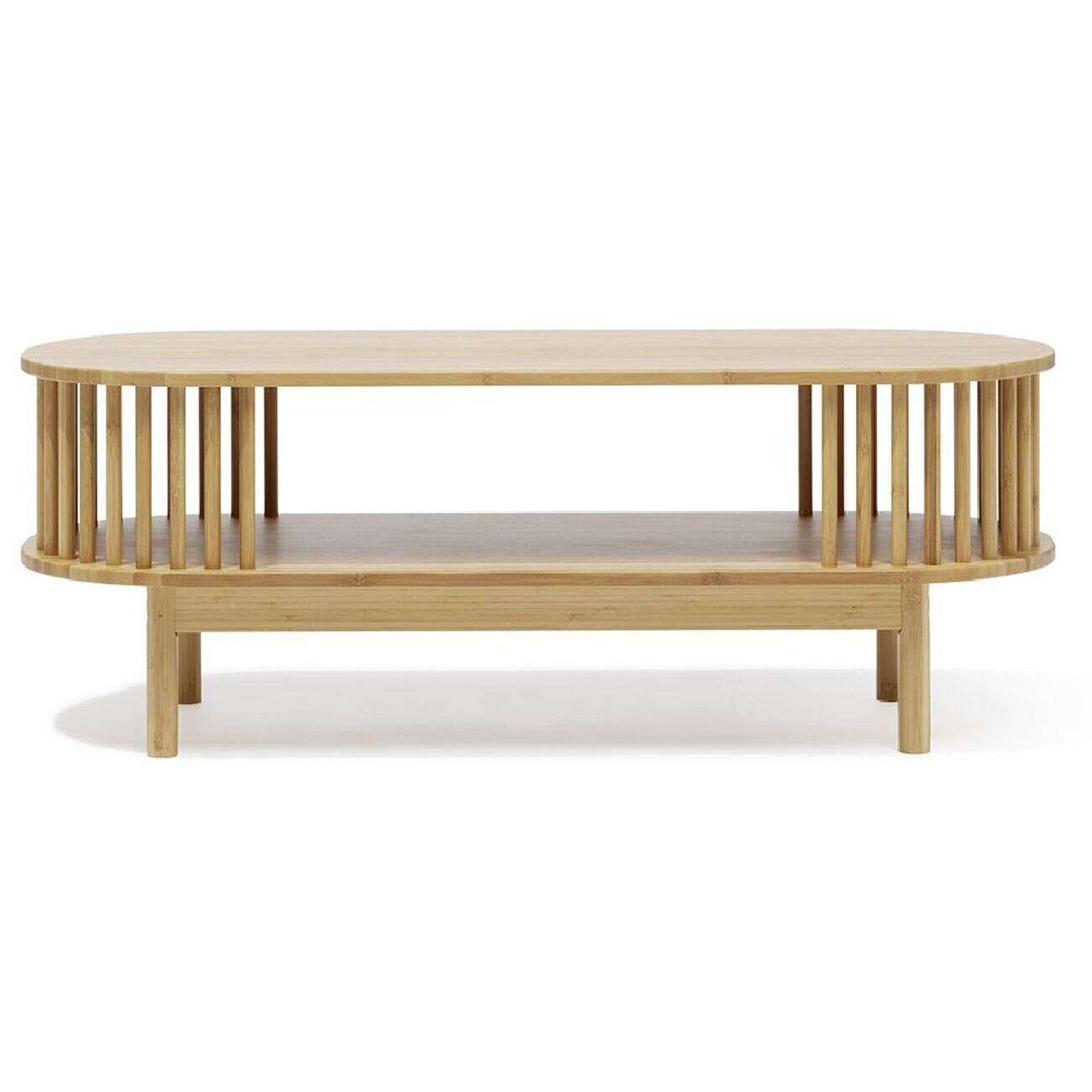 Table basse Gaïa bambou naturel - L100xP39xH36,5cm