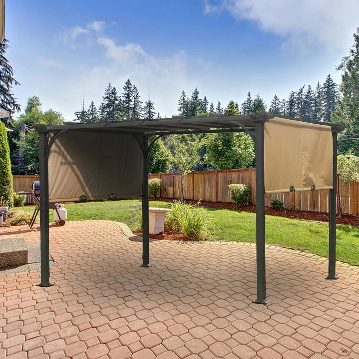 Garden Winds Replaecement Canopy Top for Osmond Pergola - Riplock 350 - Replacement Canopy Top Cover Only - Metal Frame Not Included