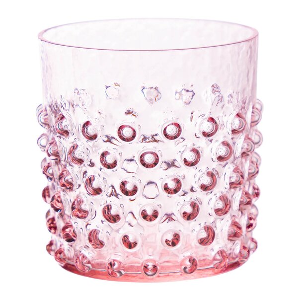 Hobnail vannglass 15 cl rosaline
