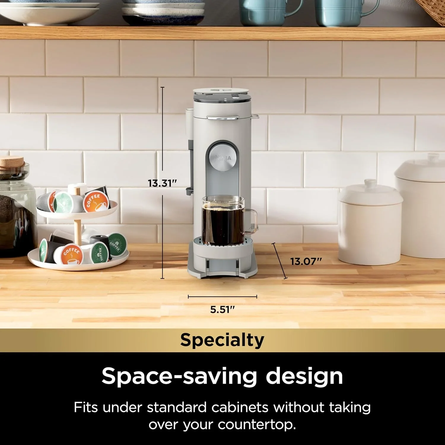 Cafetière Ninja à dosettes individuelles, compatible K-Cup, 4 méthodes d'infusion