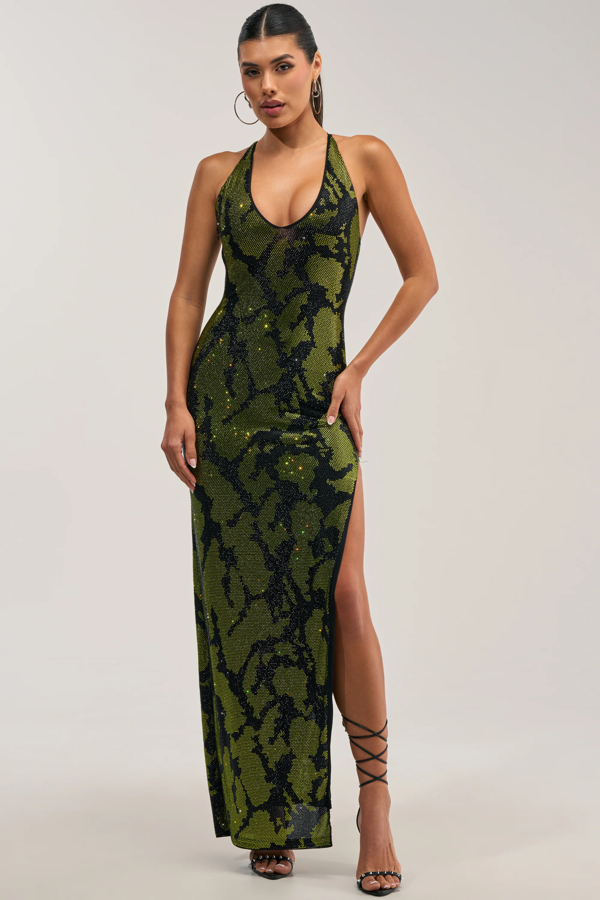 SPICE IT UP RHINESTONE MAXI DRESS - Akira Store