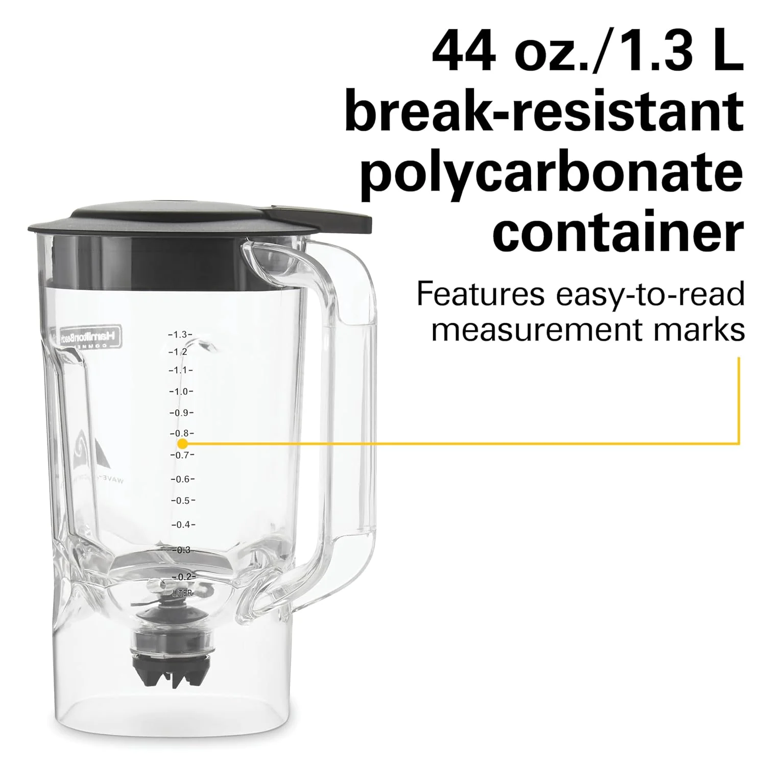 Mélangeur à bar Hamilton Beach Commercial 908R 44 oz, 2 vitesses, 1 HP, noir (HBB908R)