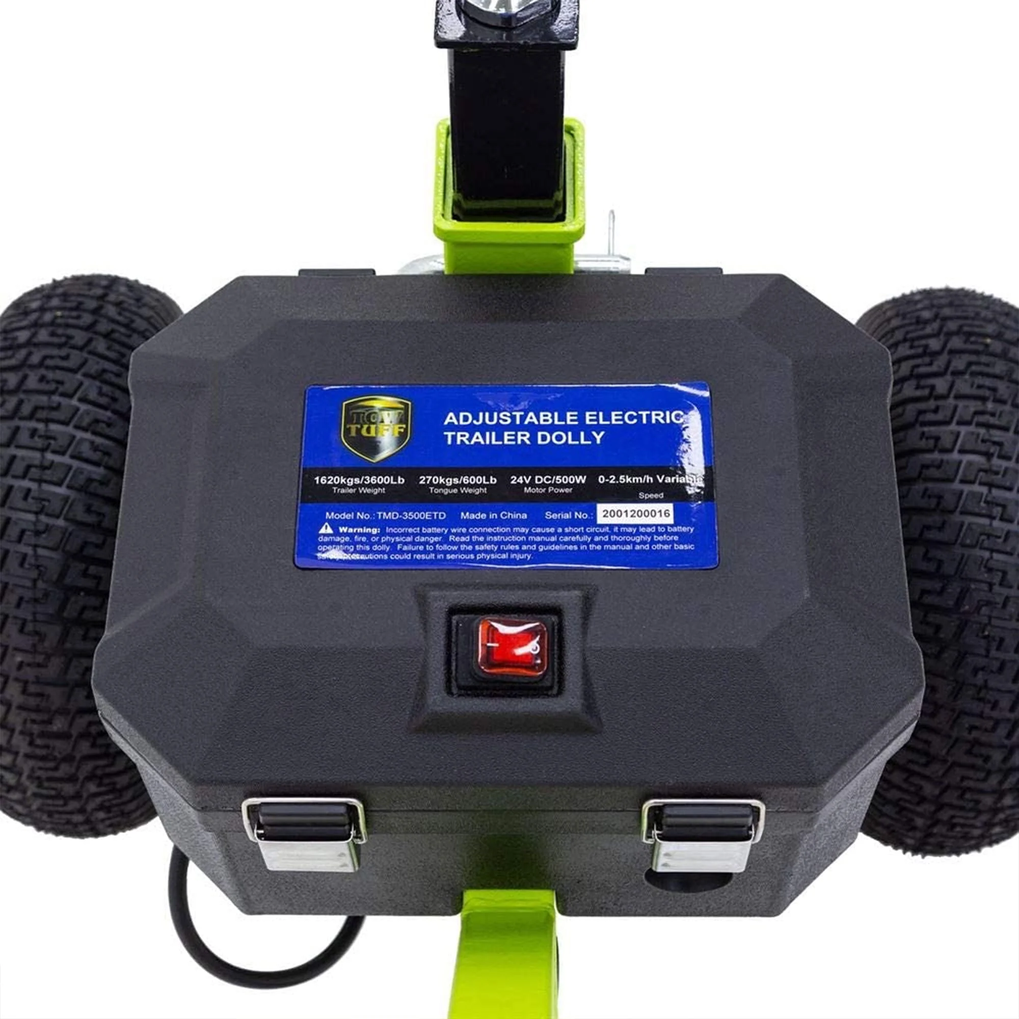 Tow Tuff TMD - 35ETD8 Adjustable 3500 Pound Capacity Electric Trailer Dolly