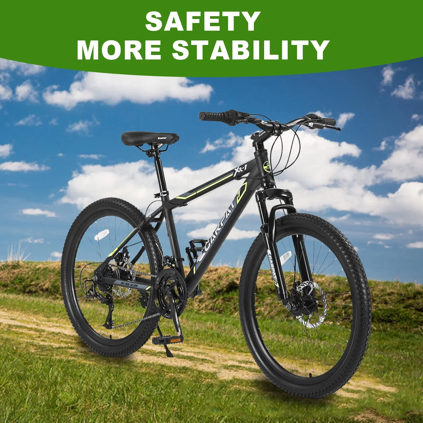 Ambifirner s Mountain Bike, 24-Inch Wheels, Aluminum Frame, 21-Speed Drivetrain, Lavender
