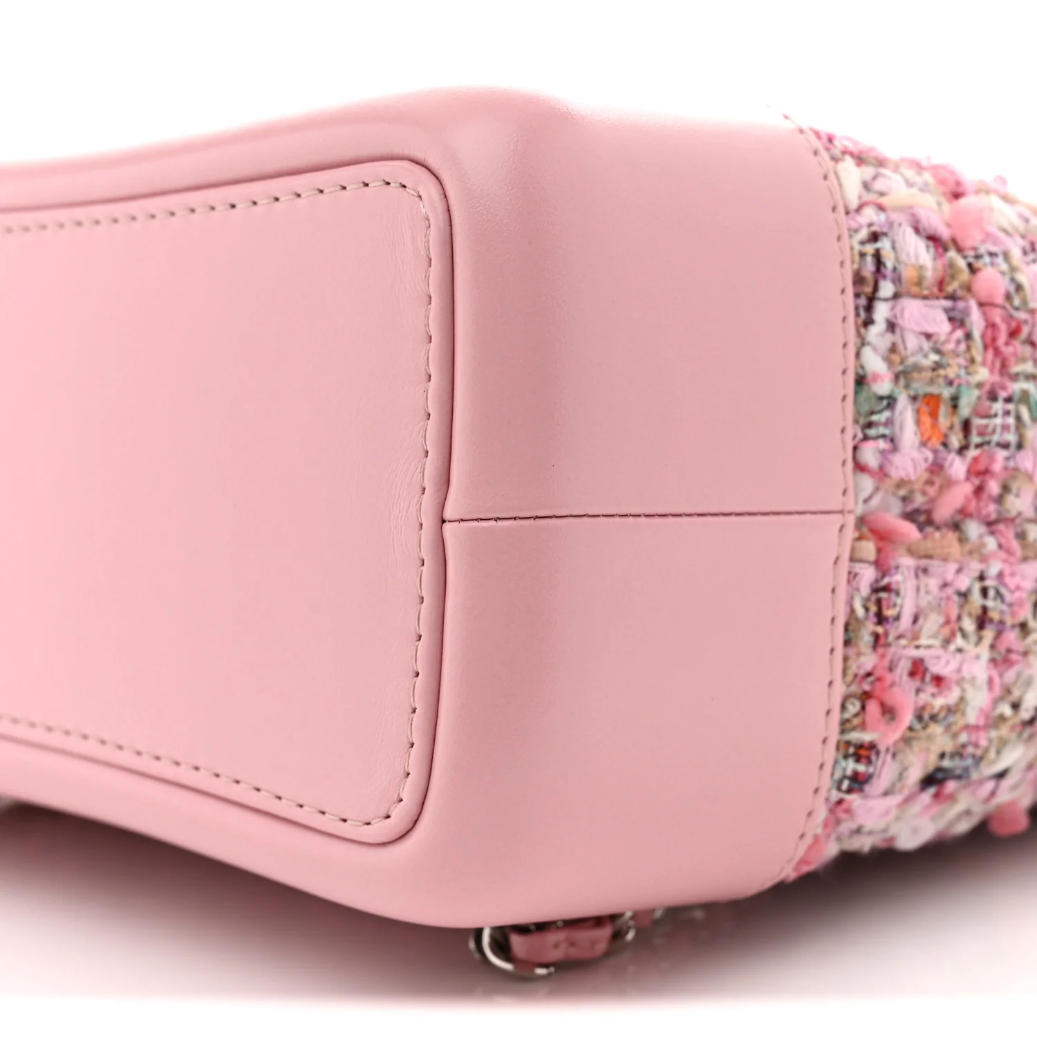 Tweed Calfskin Quilted Gabrielle Backpack Pink