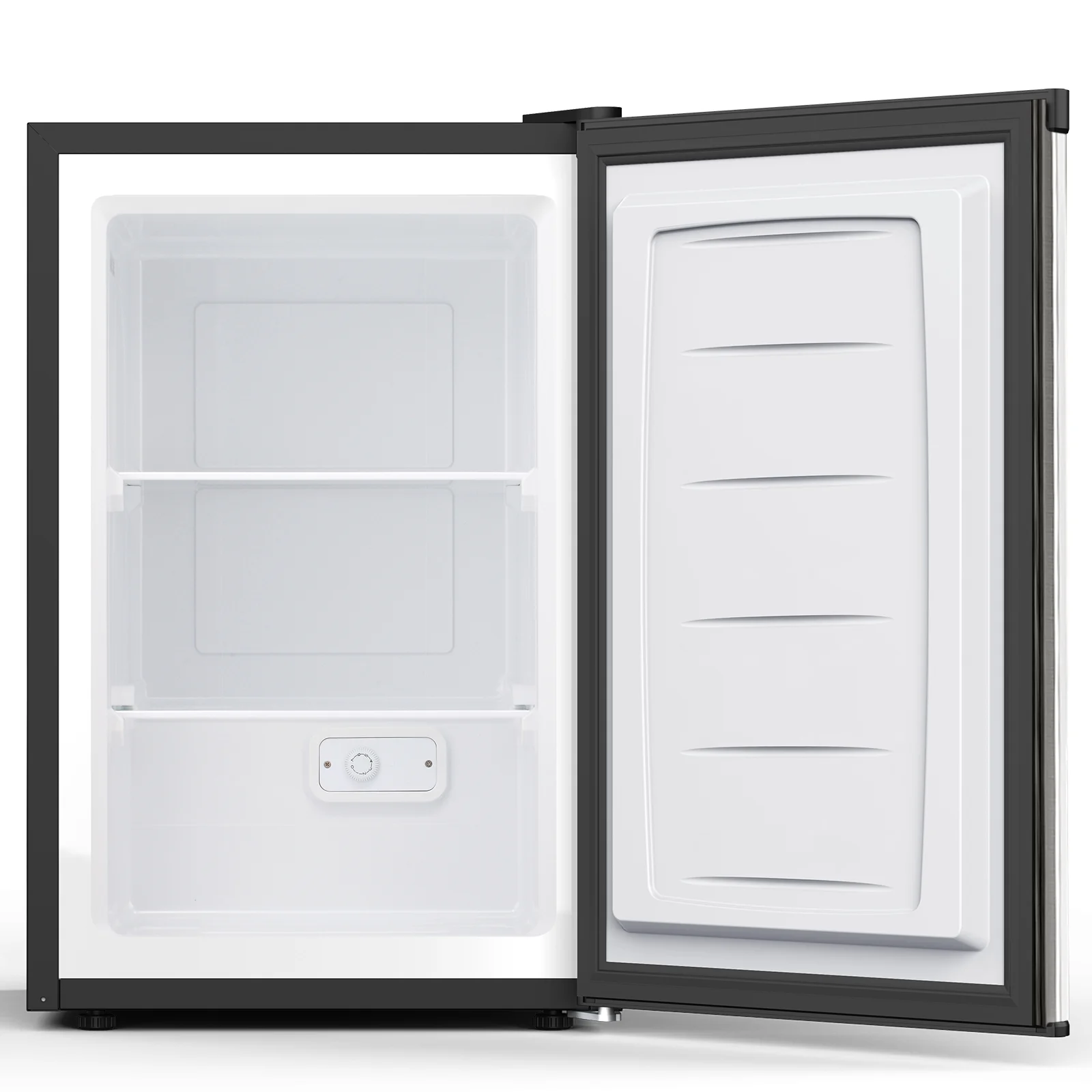 3.2Cu.ft Upright Freezer, Compact Freezer with Removable Shelves, Adjustable Thermostat for Home/Kitchen/Office, SILVER(Silver) - Image 6