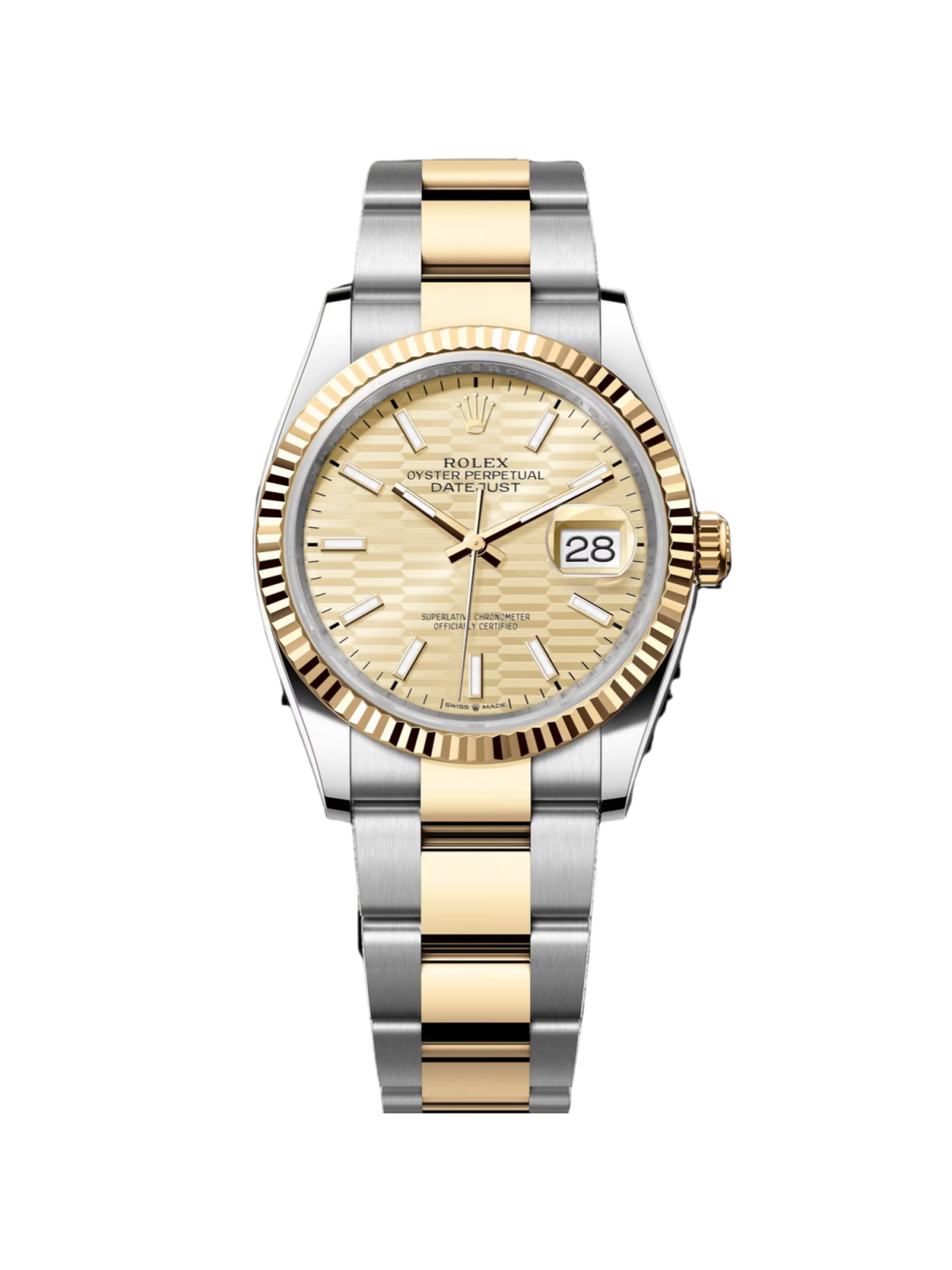[Super Clone]RLX  Datejust 36mm 126233-0040 Golden Fluted Motif 36mm Dial Oyster Bracelet