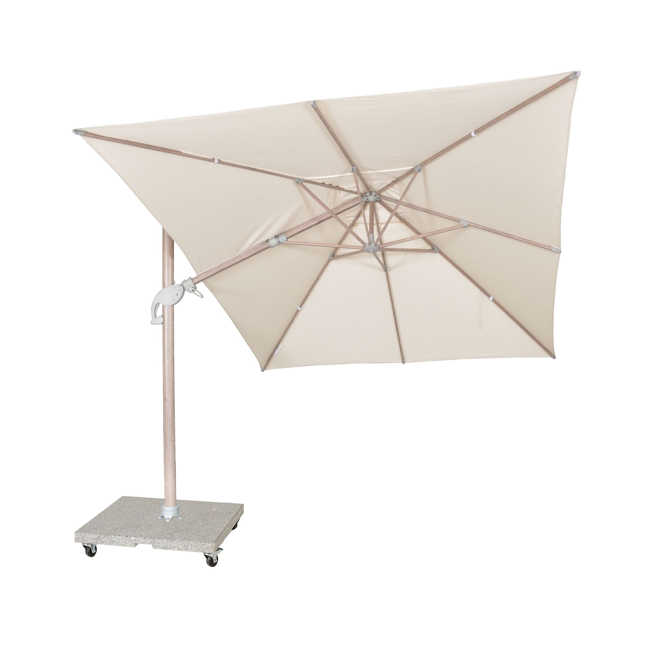 Amalfi Deluxe Cantilever Umbrella Oatmeal 300x400cm