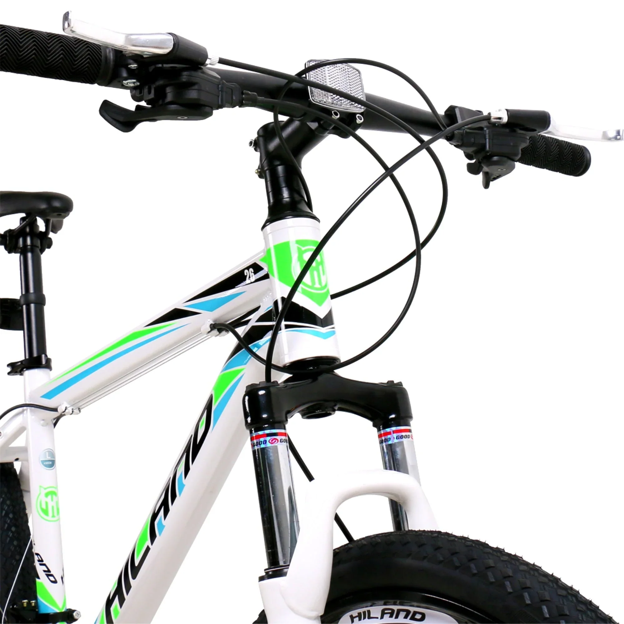 Hiland Mountain Bike, Shimano 21 Speeds Drivetrain,Aluminum Frame 26 inch Wheels, Men's MTB Bicycle, White