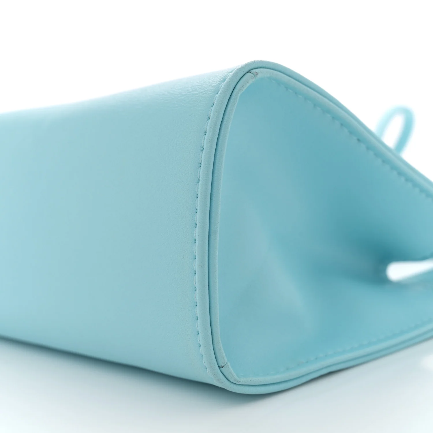 Vegan Leather Small Shopping Bag Pool Blue