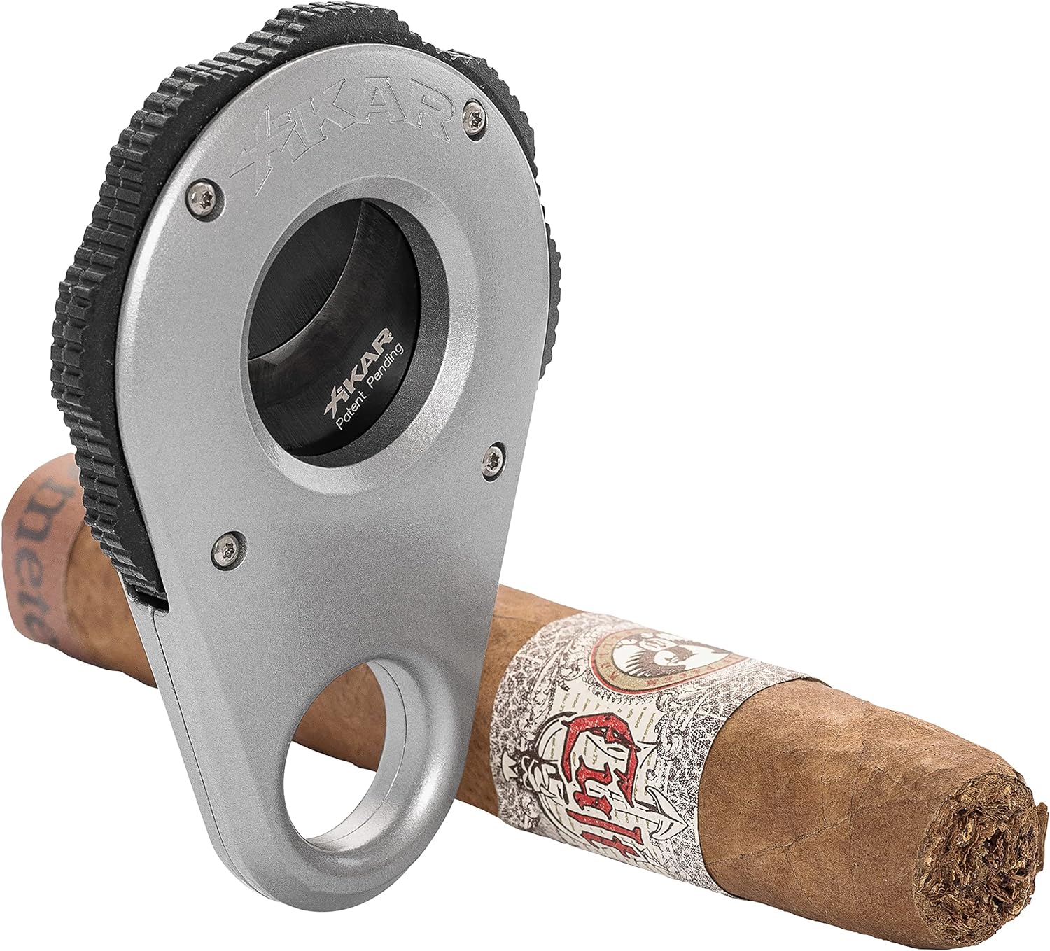 Cigar Cutter Power Assisted Cutting (Silver)