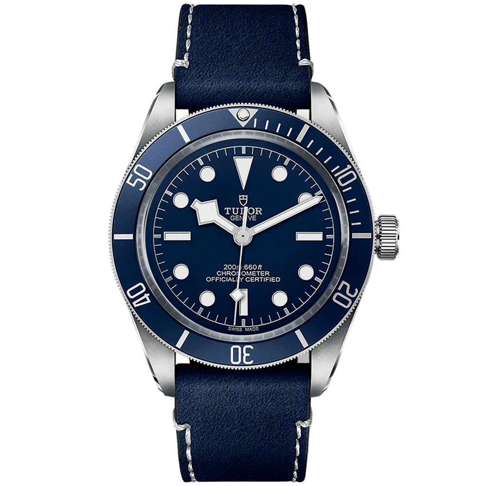 【Super Clone】TUDOR Black Bay 58 39mm Navy Blue Dial & Bezel Automatic Leather Strap Watch M79030B-0002