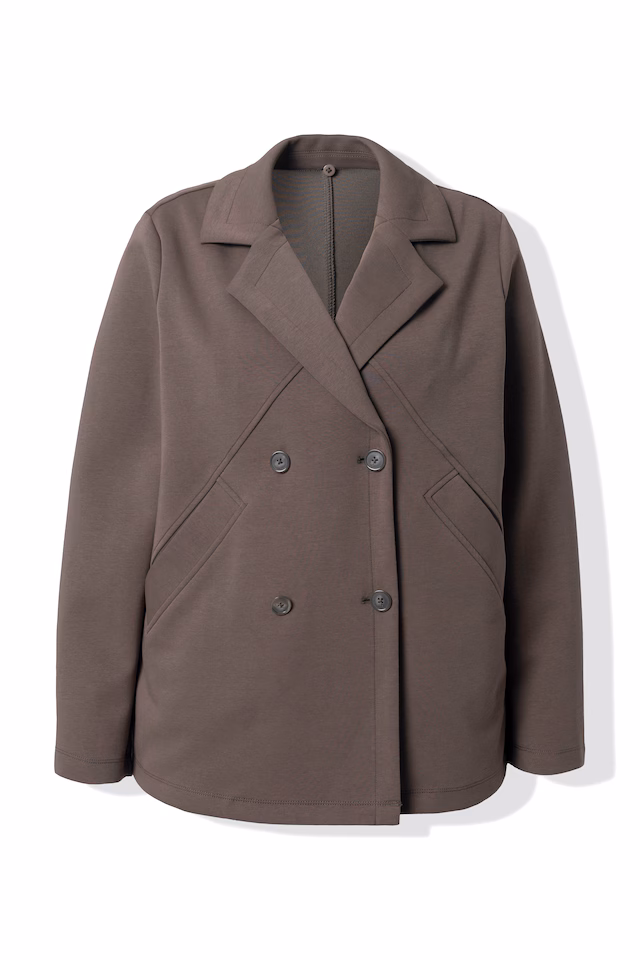 Lapel Collar Scuba Knit Jacket