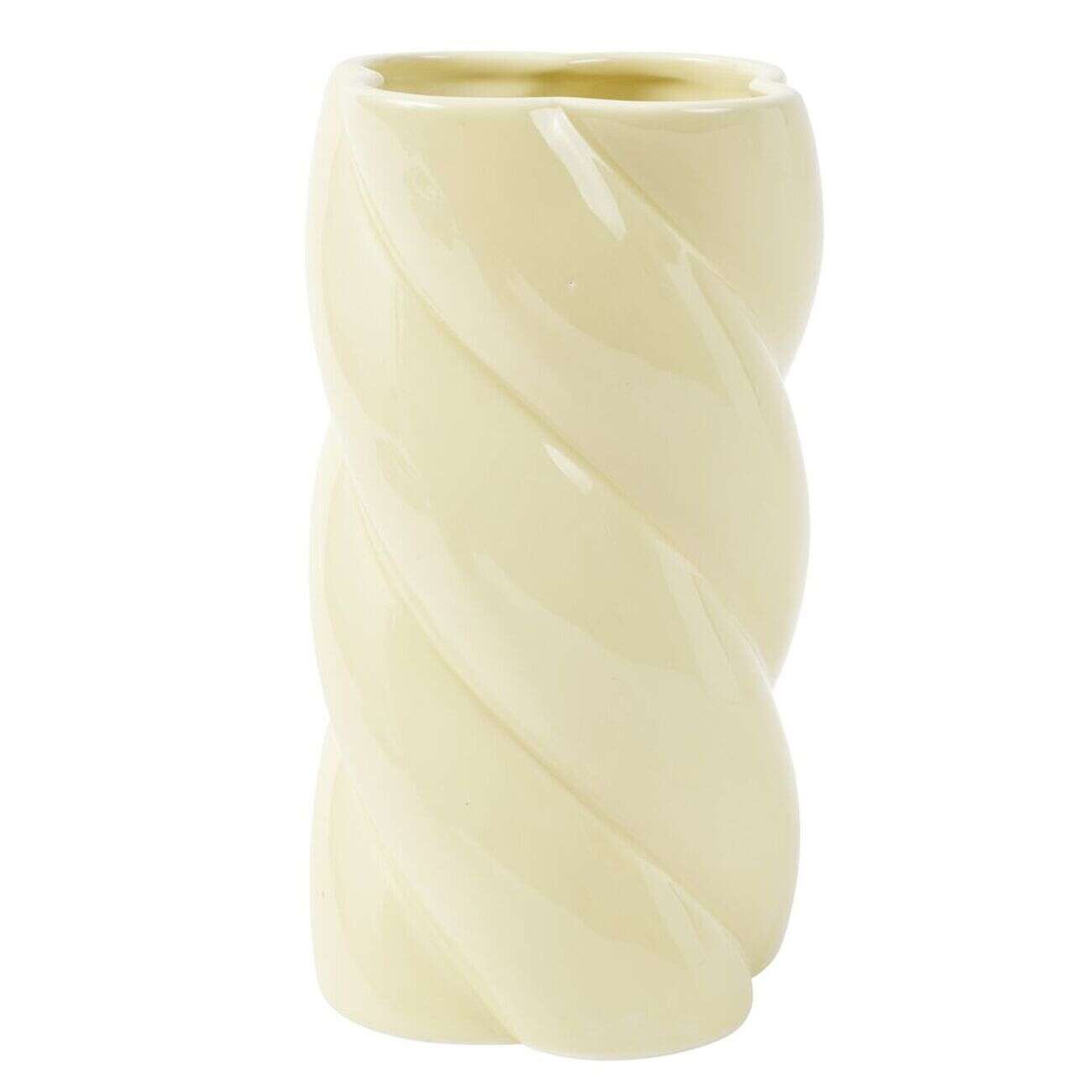 Vase en céramique torsadé Ø12xH20cm (2 modèles)