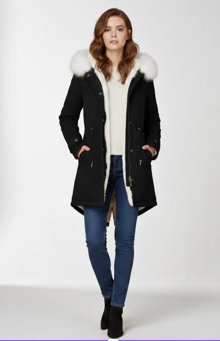 Giulia d’Hiver | Manteau chaud à capuche élégante