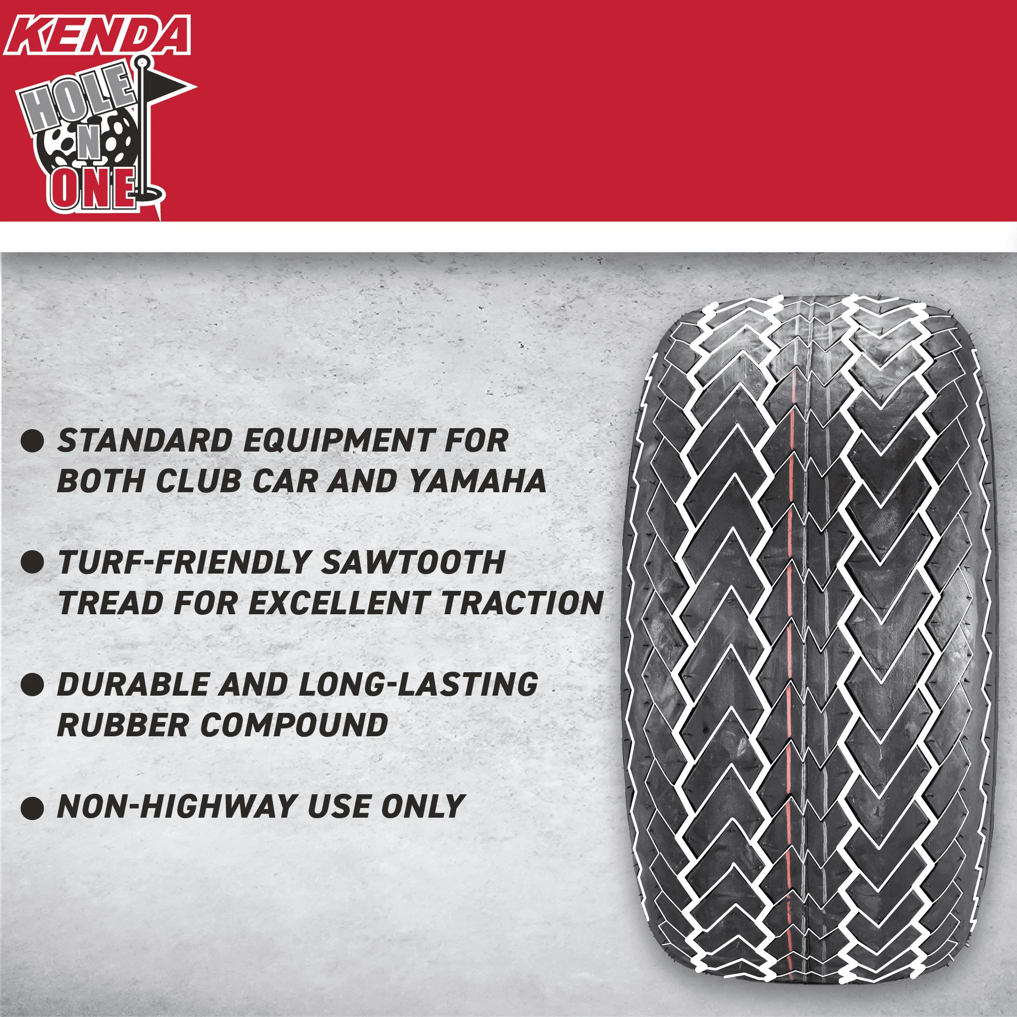 Kenda 277010N4 205/50 - 10 Pro Tour 4 Ply Tubeless Golf Cart Tires 2 Pack