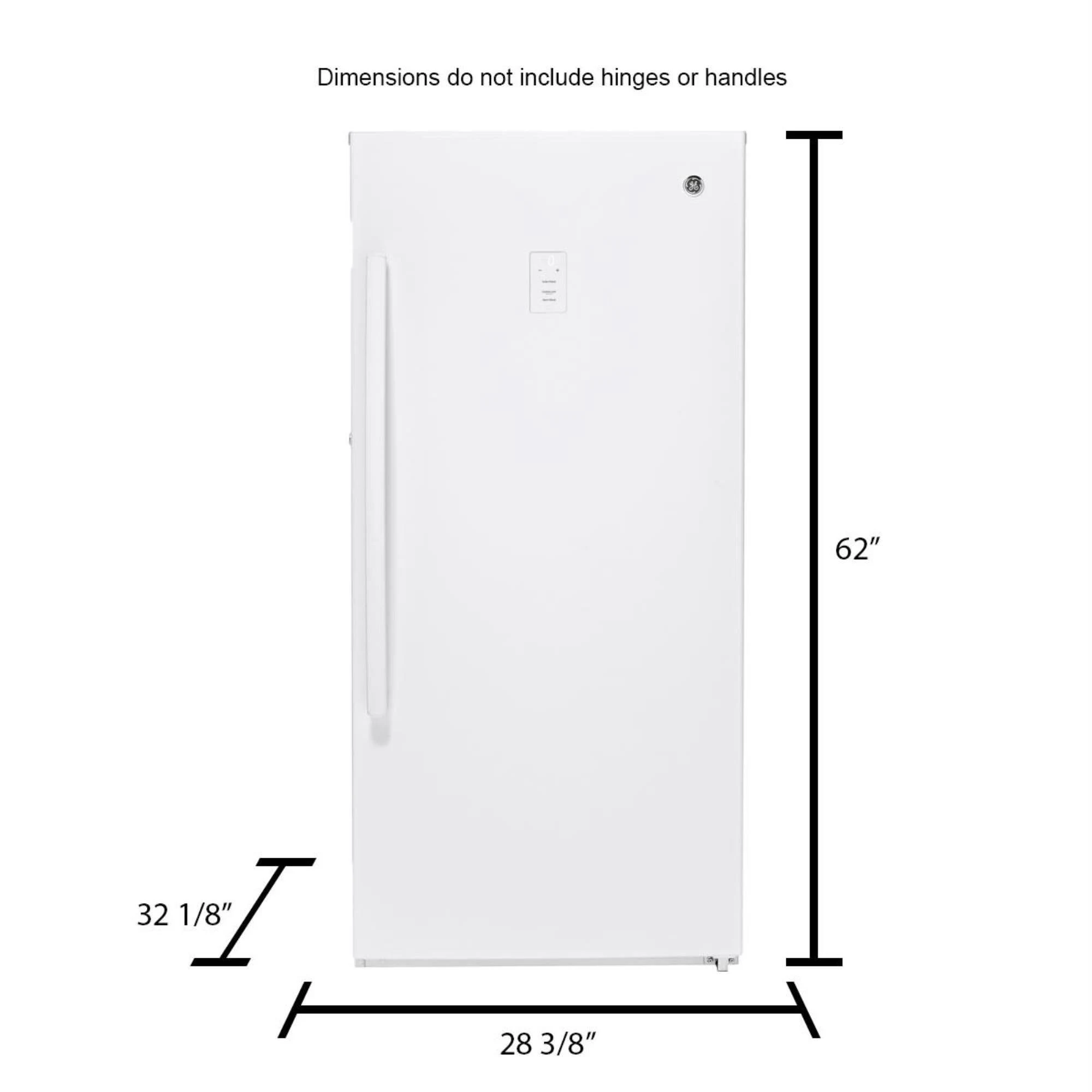 Congélateur vertical blanc sans givre de 14,1 pi³